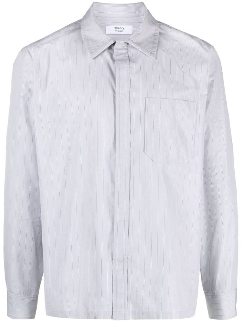 Theory striped button-up shirt - Grey von Theory