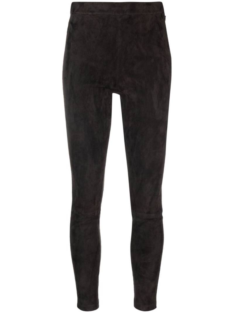 Theory suede skinny trousers - Brown von Theory