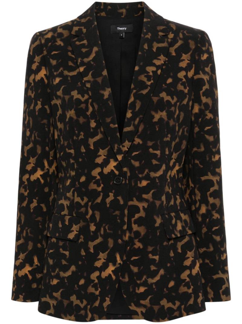 Theory watercolour single-breasted blazer - Black von Theory