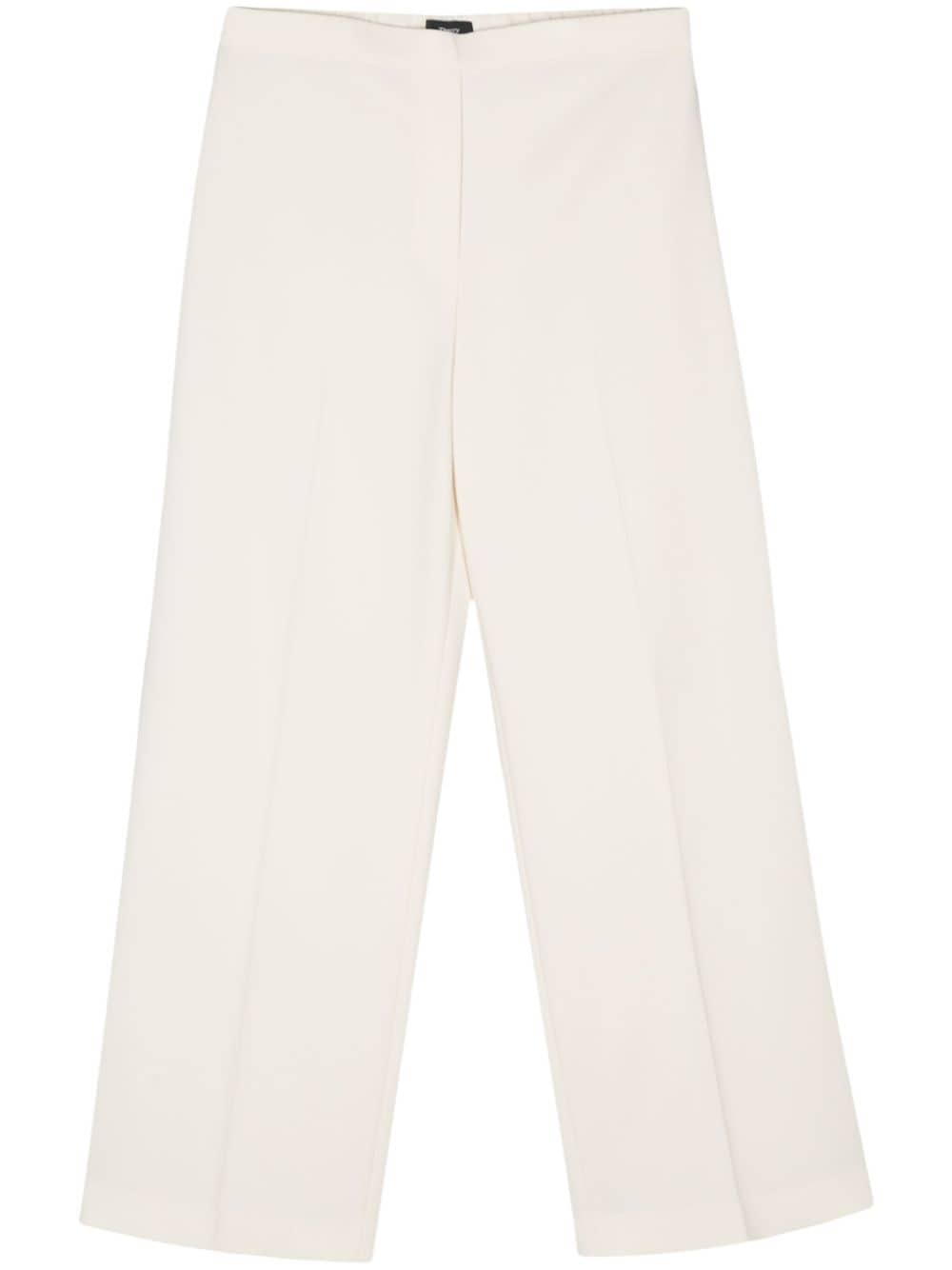 Theory wide-leg crepe trousers - White von Theory