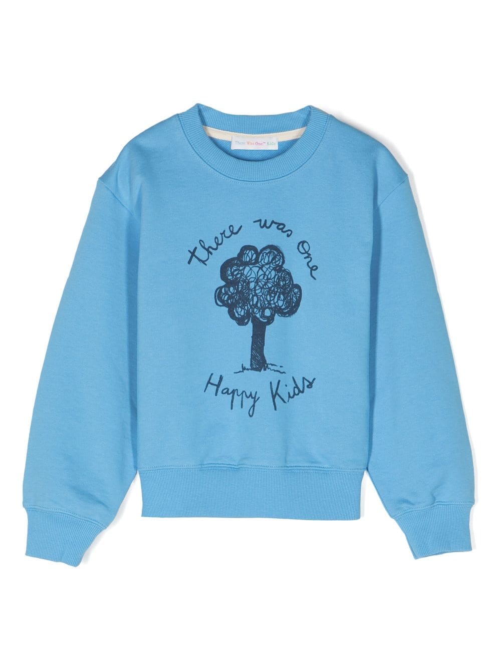 There Was One Kids logo-print cotton sweatshirt - Blue von There Was One Kids