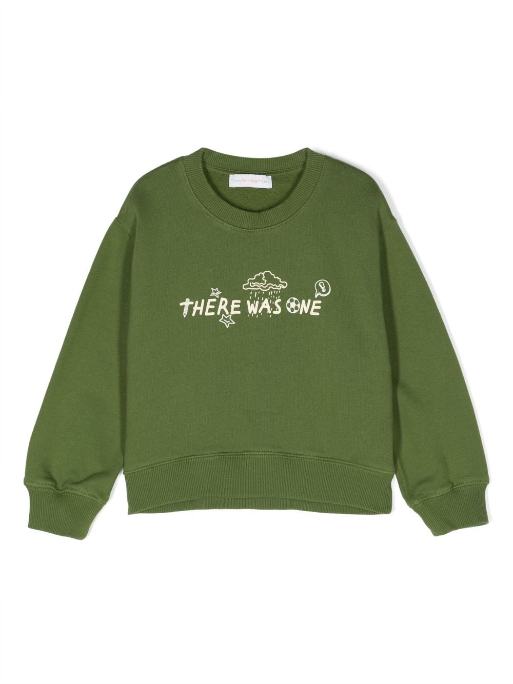 There Was One Kids logo-print cotton sweatshirt - Green von There Was One Kids