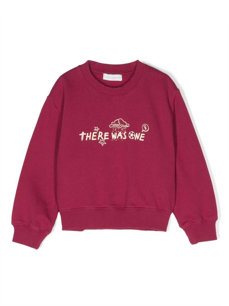 There Was One Kids logo-print cotton sweatshirt - Red von There Was One Kids