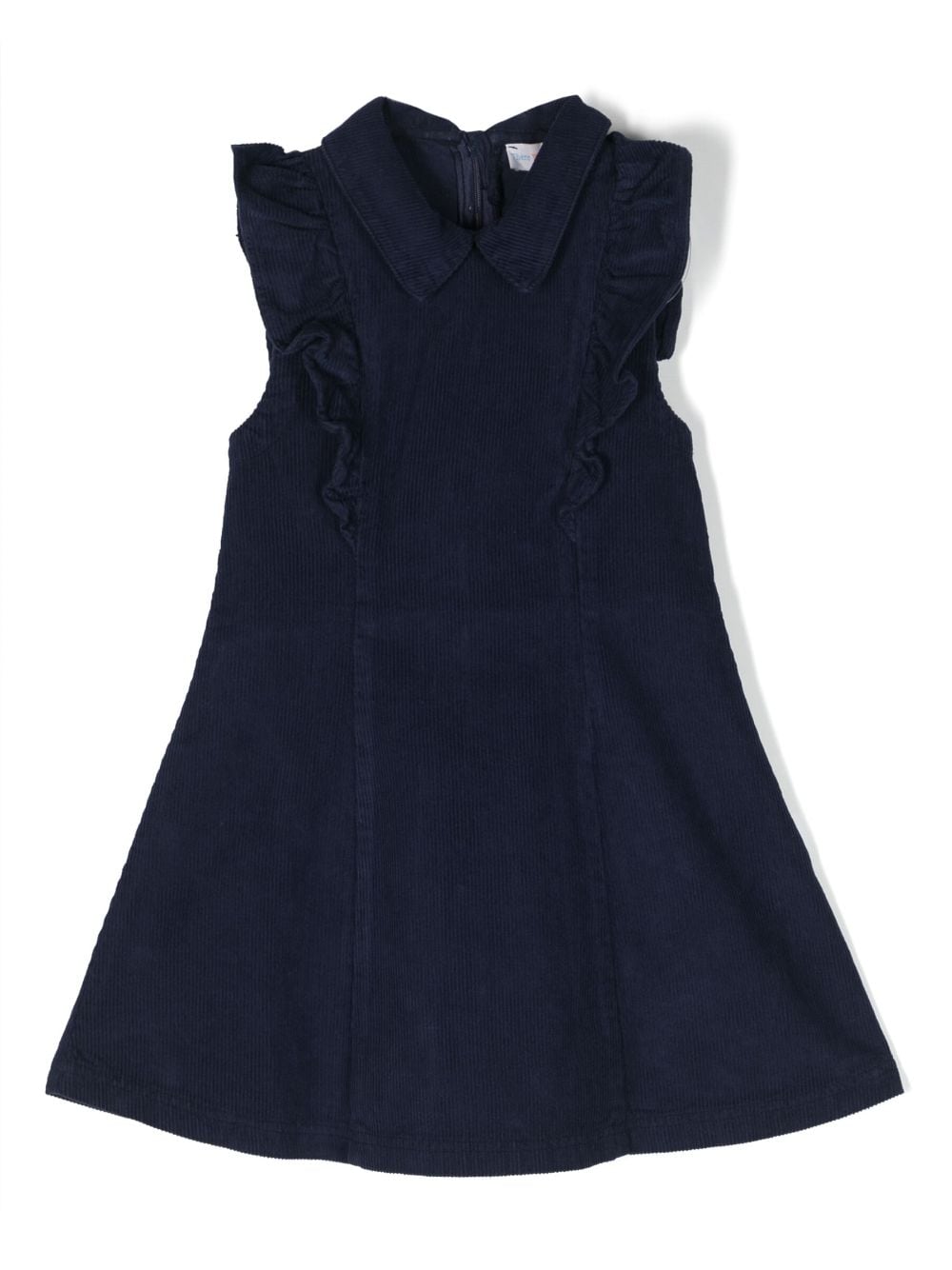 There Was One Kids ruffled sleeveless corduroy dress - Blue von There Was One Kids