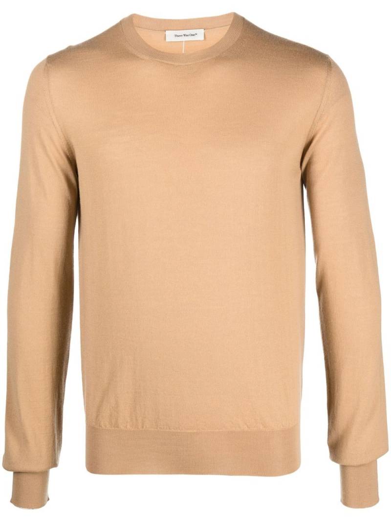 There Was One crew-neck virgin-wool jumper - Neutrals von There Was One