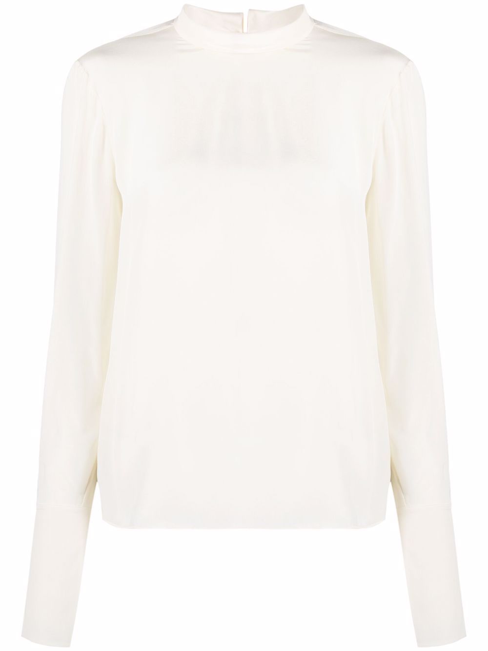 There Was One extended-cuff high-neck blouse - Neutrals von There Was One