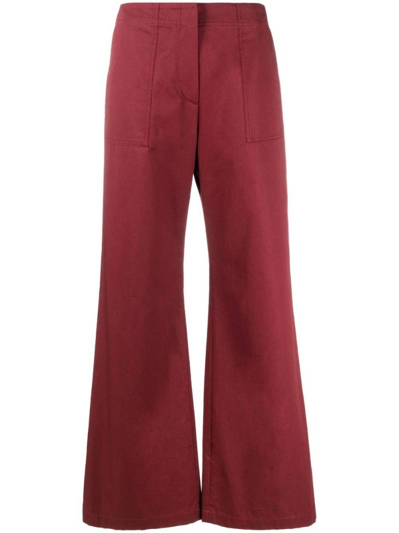 There Was One high-waisted wide-leg trousers - Red von There Was One