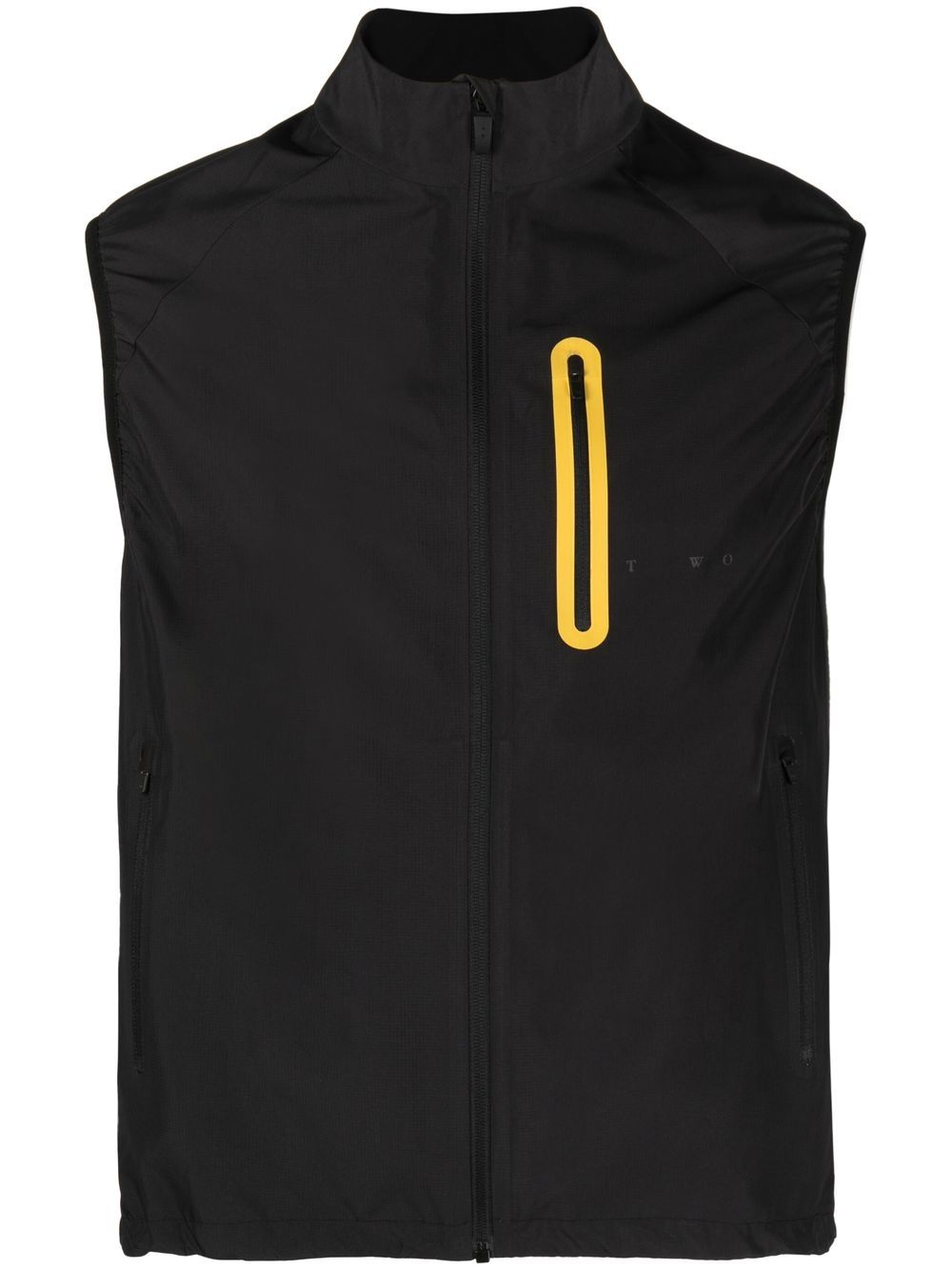 There Was One logo-print lightweight vest - Black von There Was One