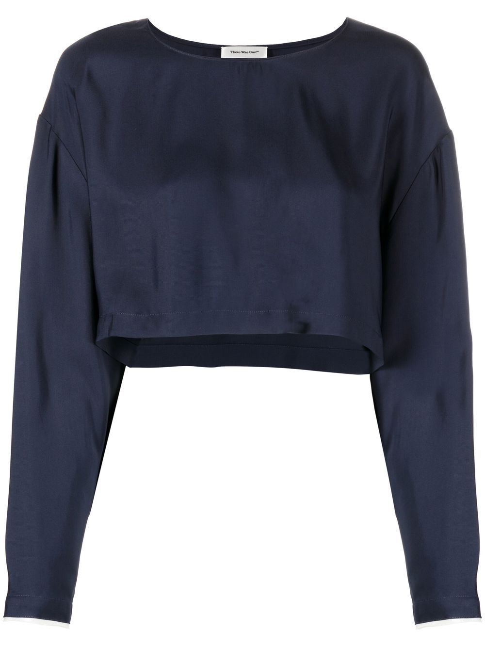 There Was One long-sleeved cropped blouse - Blue von There Was One