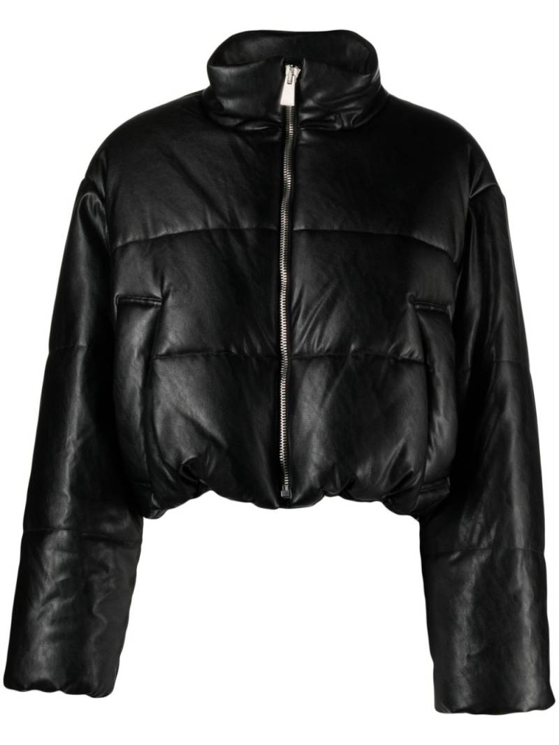 There Was One padded faux-leather cropped jacket - Black von There Was One