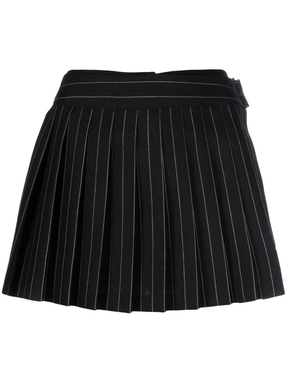 There Was One pinstripe pleated wool skort - Black von There Was One