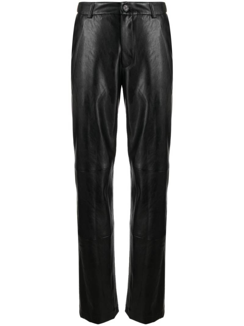 There Was One tailored faux-leather trousers - Black von There Was One