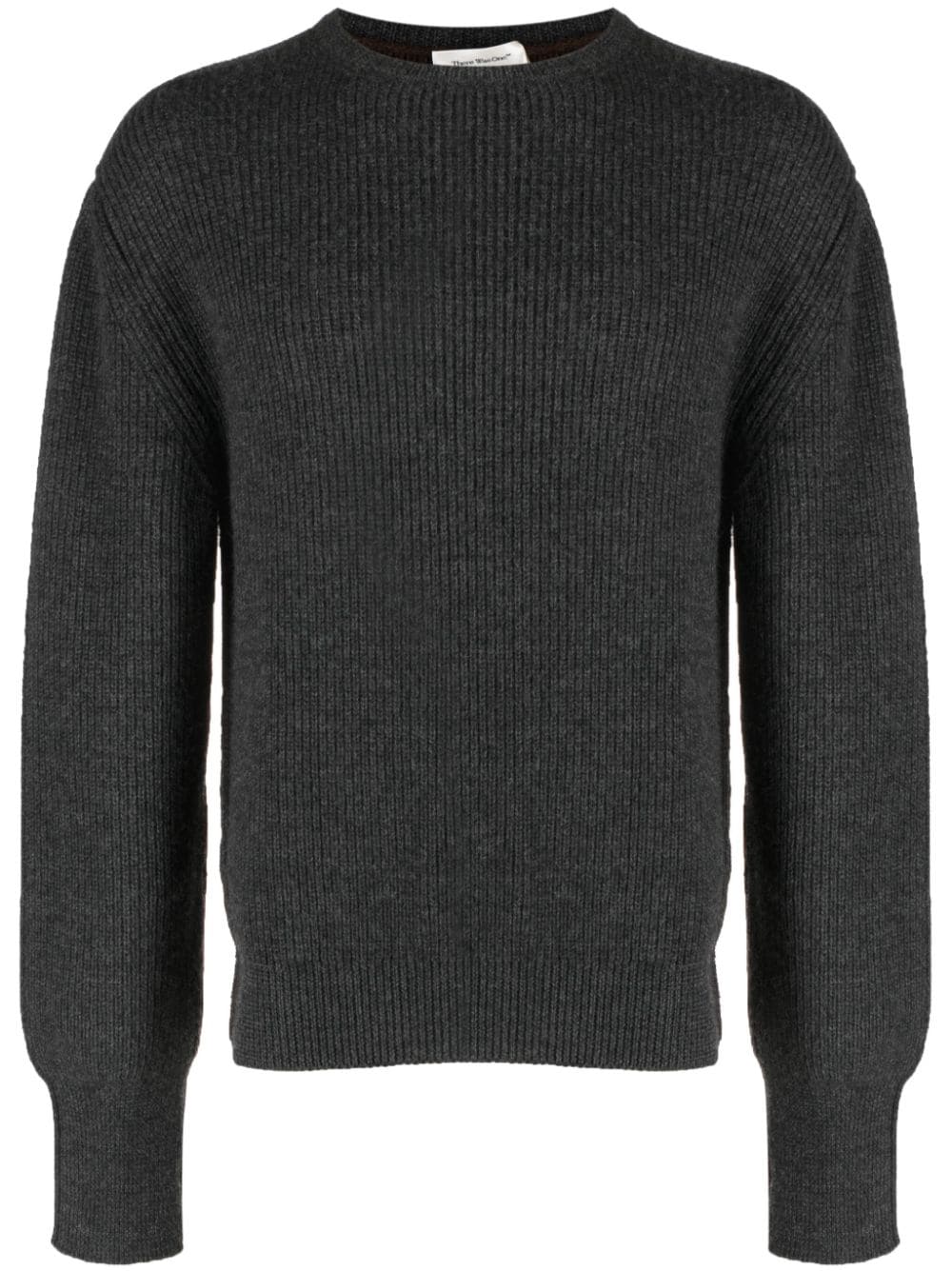 There Was One two-tone ribbed-knit jumper - Grey von There Was One