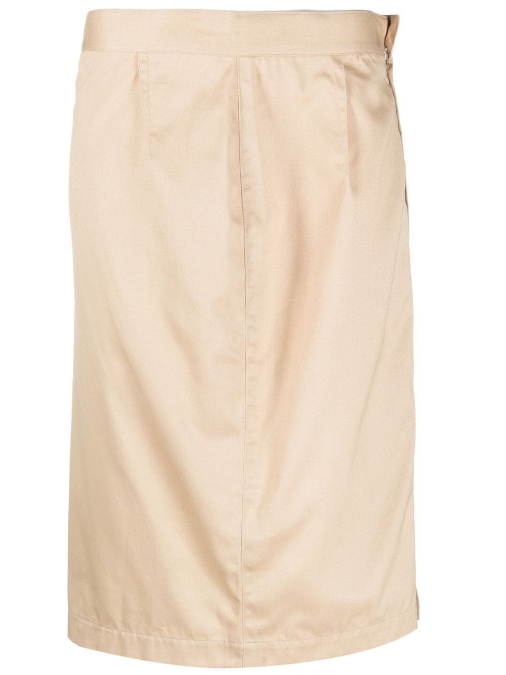 Thierry Mugler Pre-Owned high-waisted straight-cut skirt - Neutrals von Thierry Mugler Pre-Owned