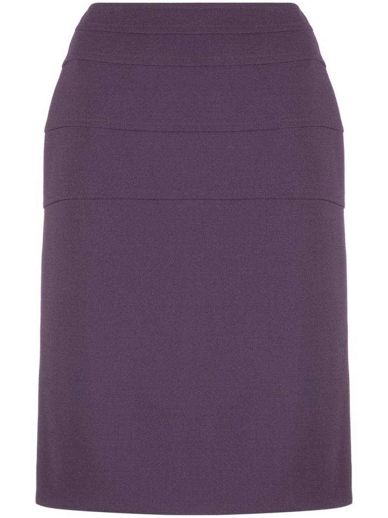 Thierry Mugler Pre-Owned straight-cut layered skirt - Purple von Thierry Mugler Pre-Owned