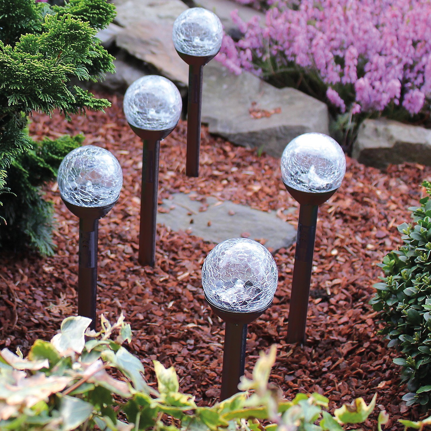 Think@Pets Gartenleuchte »BALLS«, Leuchtmittel LED-Board LED fest integriert, Set, 5 Stück Think@Pets Gartenleuchte »BALLS«, Leuchtmittel LED-Board LED fest integriert, Set, 5 Stück von Think@Pets