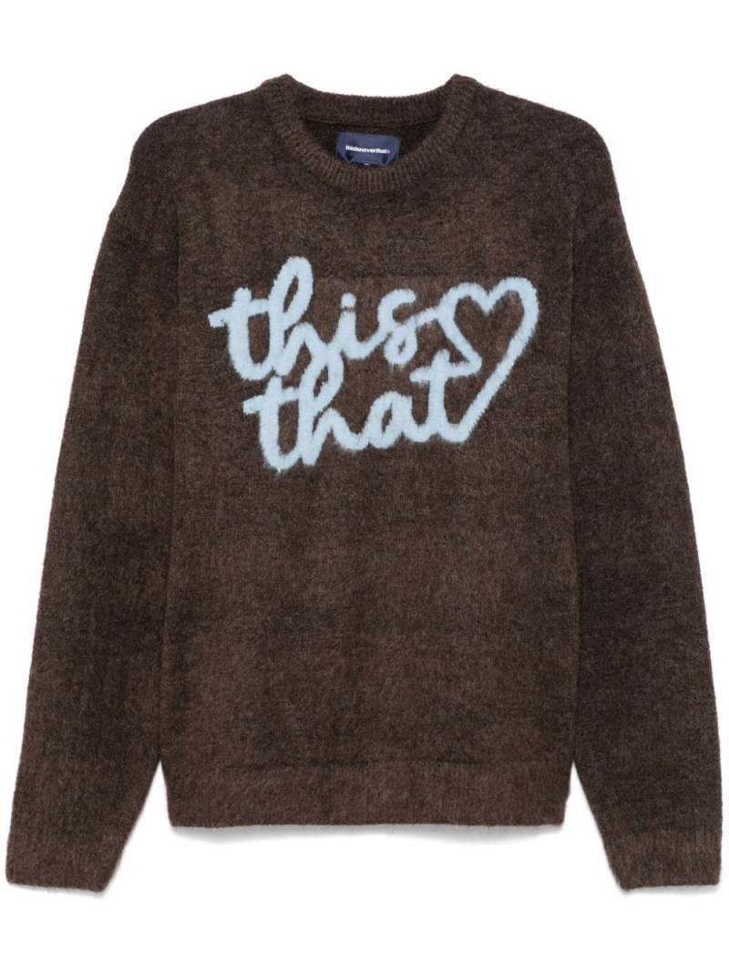 This Is Never That Heart Logo sweater - Brown von This Is Never That