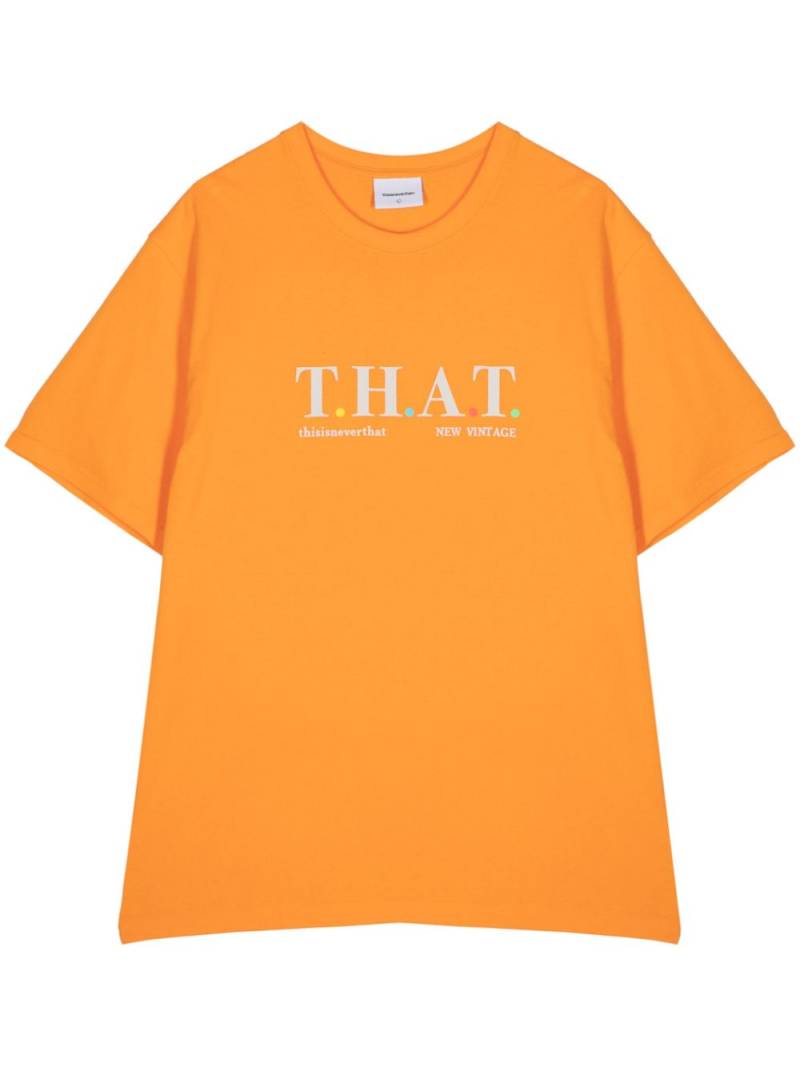 This Is Never That logo print cotton shirt - Orange von This Is Never That