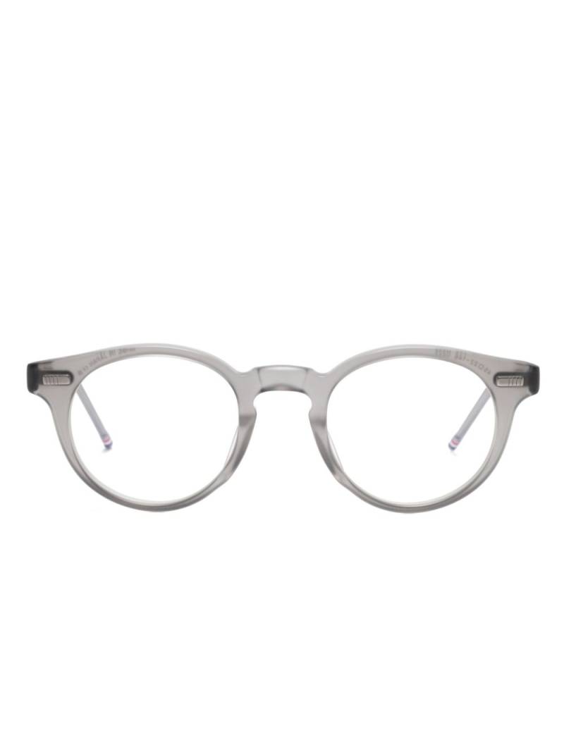 Thom Browne Eyewear RWB stripe-detail glasses - Grey von Thom Browne Eyewear