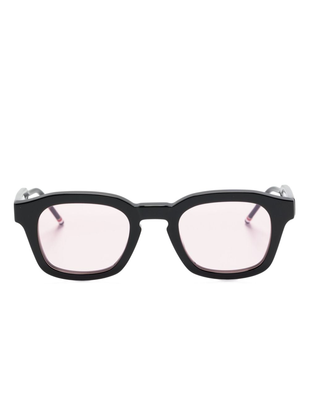 Thom Browne Eyewear RWB-stripe square-frame sunglasses - Black von Thom Browne Eyewear