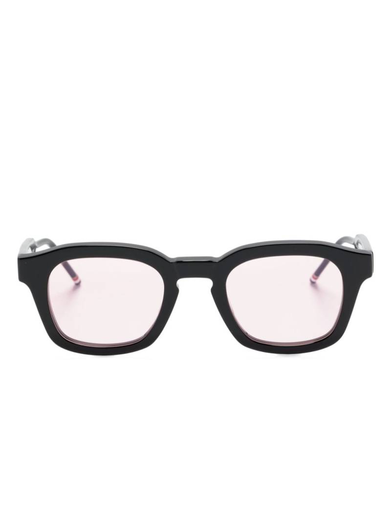 Thom Browne Eyewear RWB-stripe square-frame sunglasses - Black von Thom Browne Eyewear