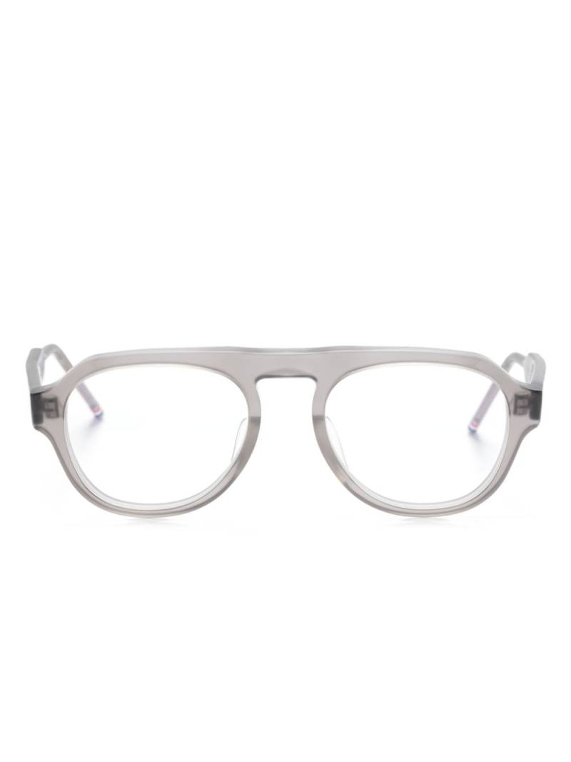 Thom Browne Eyewear navigator-frame glasses - Grey von Thom Browne Eyewear