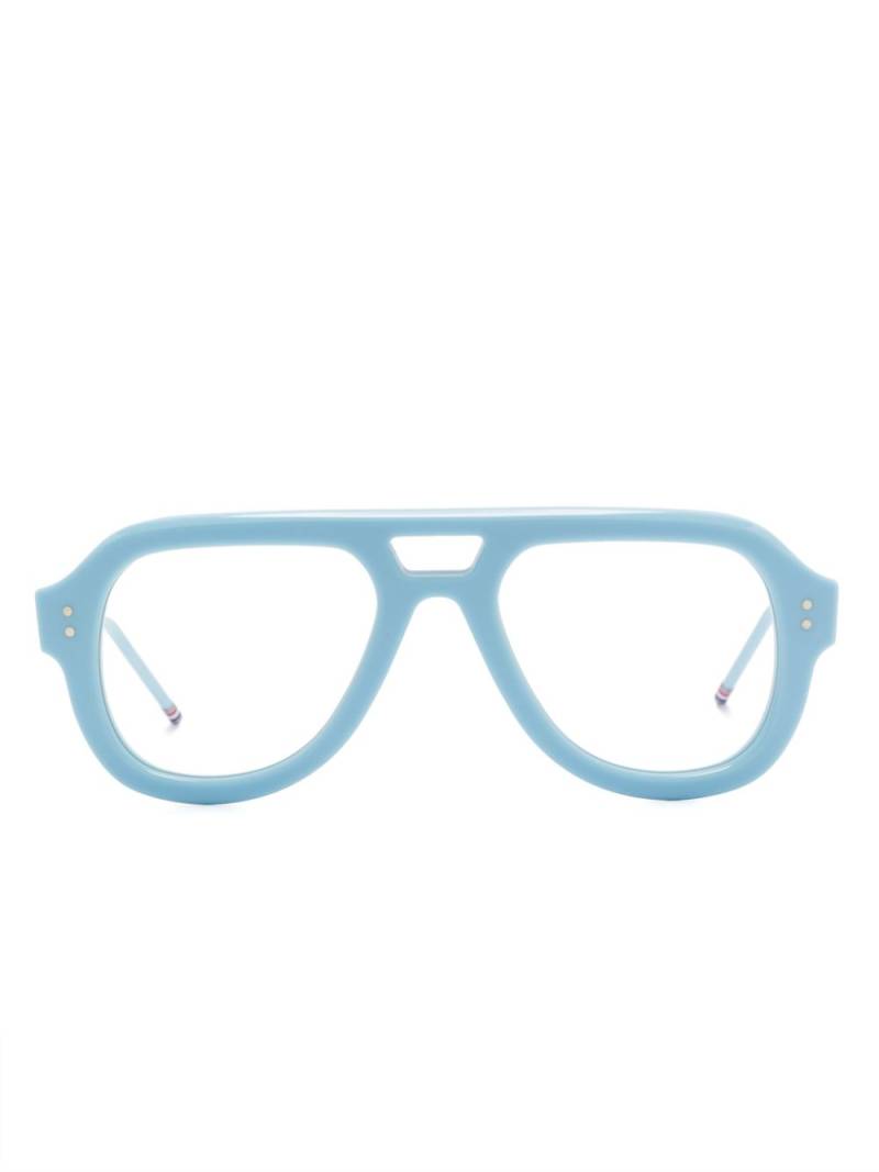 Thom Browne Eyewear pilot-frame glasses - Blue von Thom Browne Eyewear