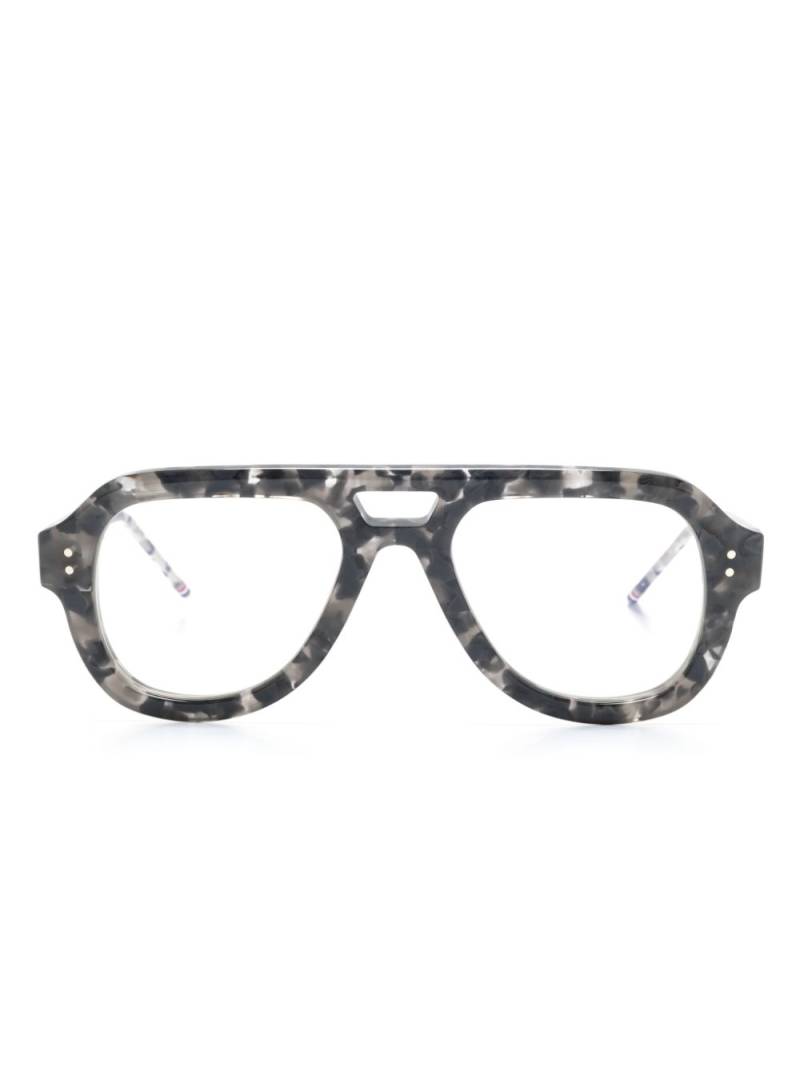 Thom Browne Eyewear pilot-frame glasses - Grey von Thom Browne Eyewear