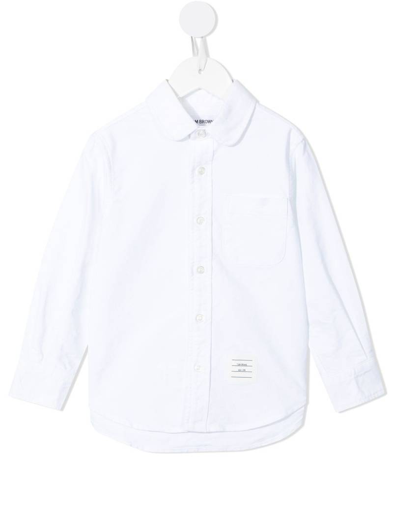 Thom Browne Kids stripe-detail shirt - White von Thom Browne Kids