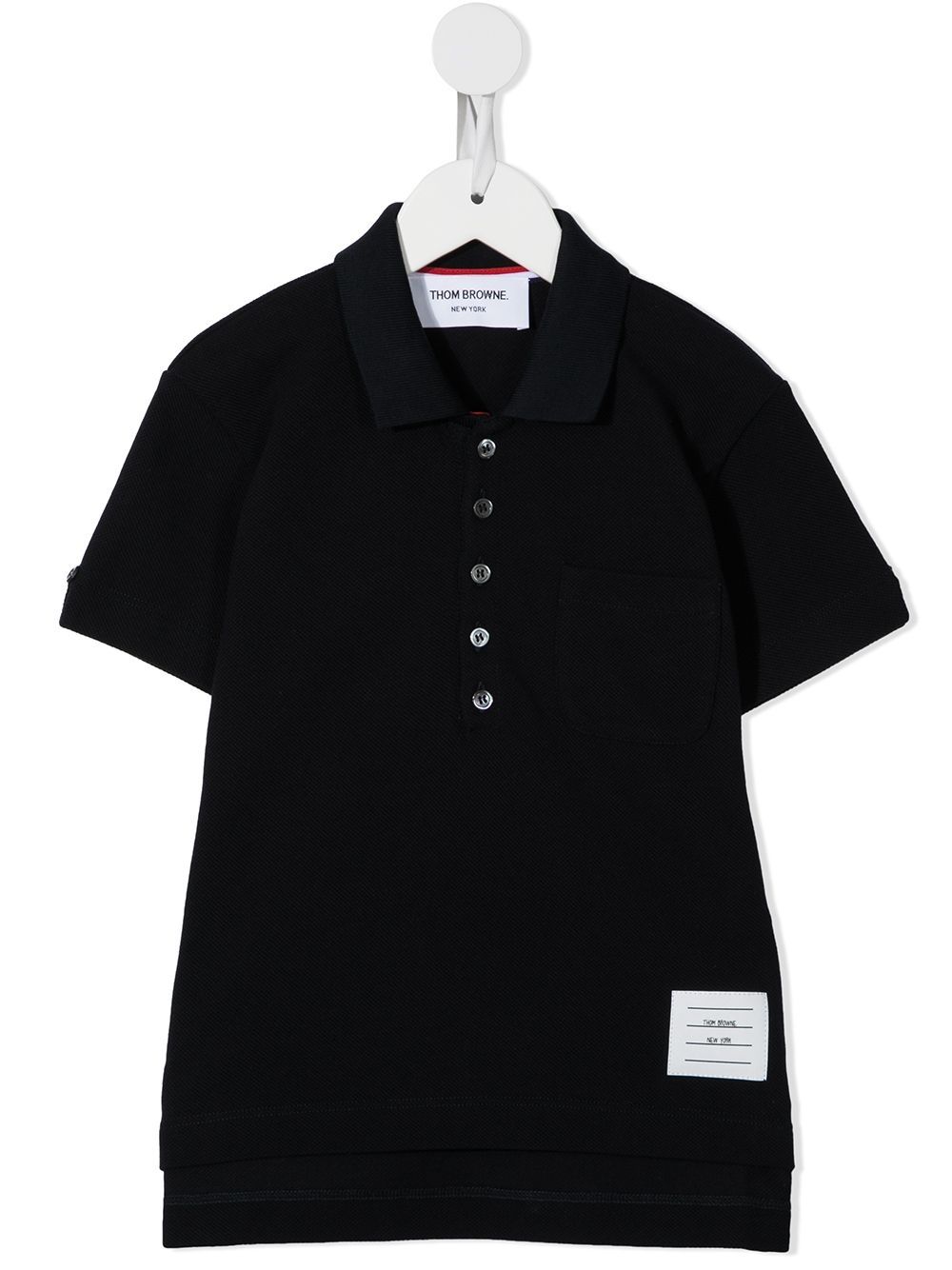 Thom Browne Kids classic short sleeve polo shirt - Blue von Thom Browne Kids