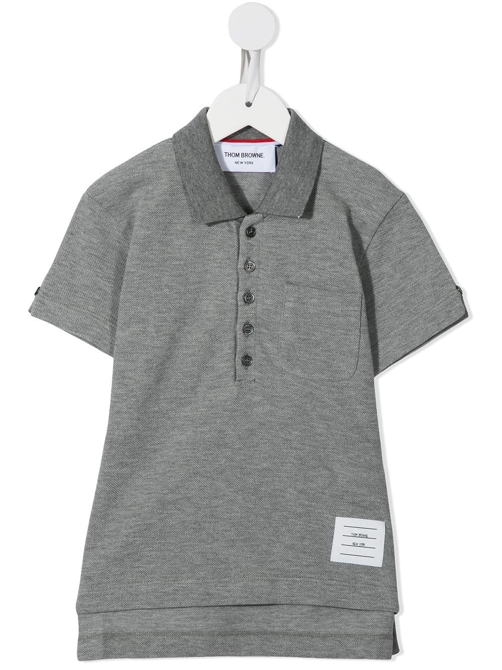 Thom Browne Kids classic short sleeve polo shirt - Grey von Thom Browne Kids