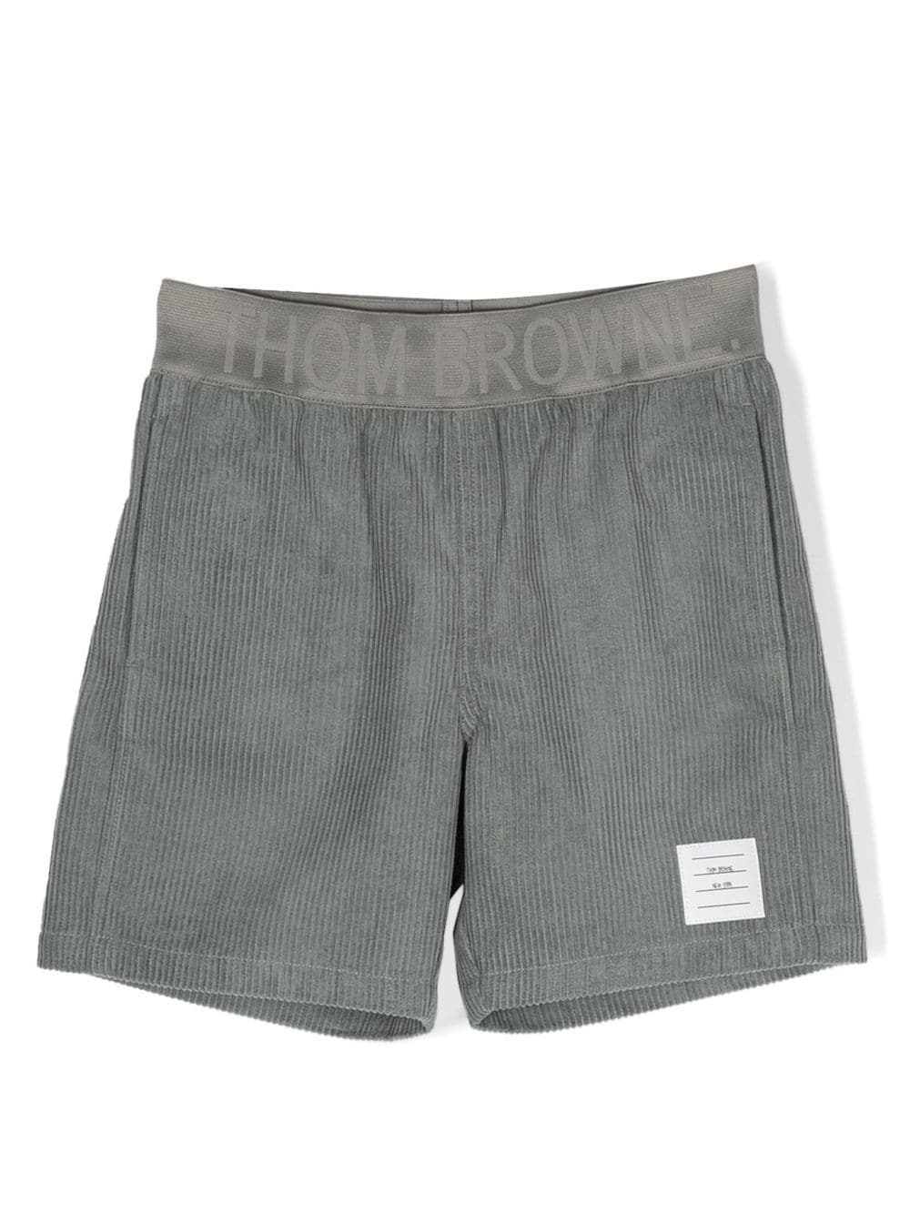 Thom Browne Kids corduroy panel shorts - Grey von Thom Browne Kids