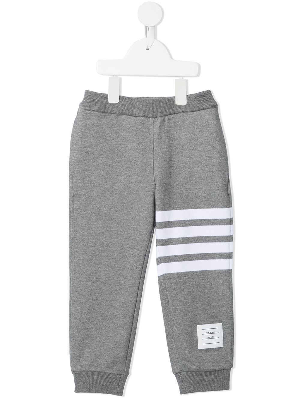 Thom Browne Kids loopback jersey 4-Bar track pants - Grey von Thom Browne Kids