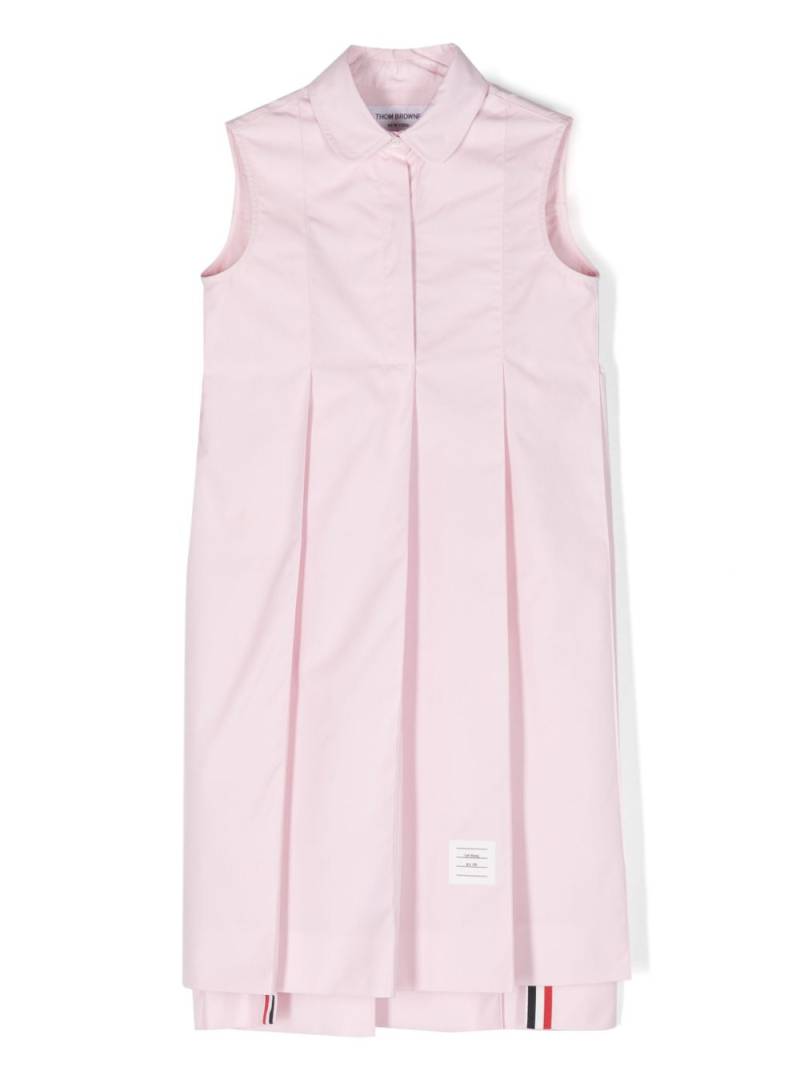 Thom Browne Kids round-collar pleated shirt dress - Pink von Thom Browne Kids