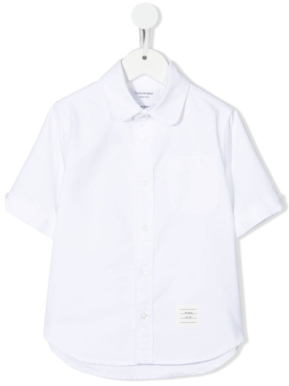 Thom Browne Kids short-sleeve cotton shirt - White von Thom Browne Kids