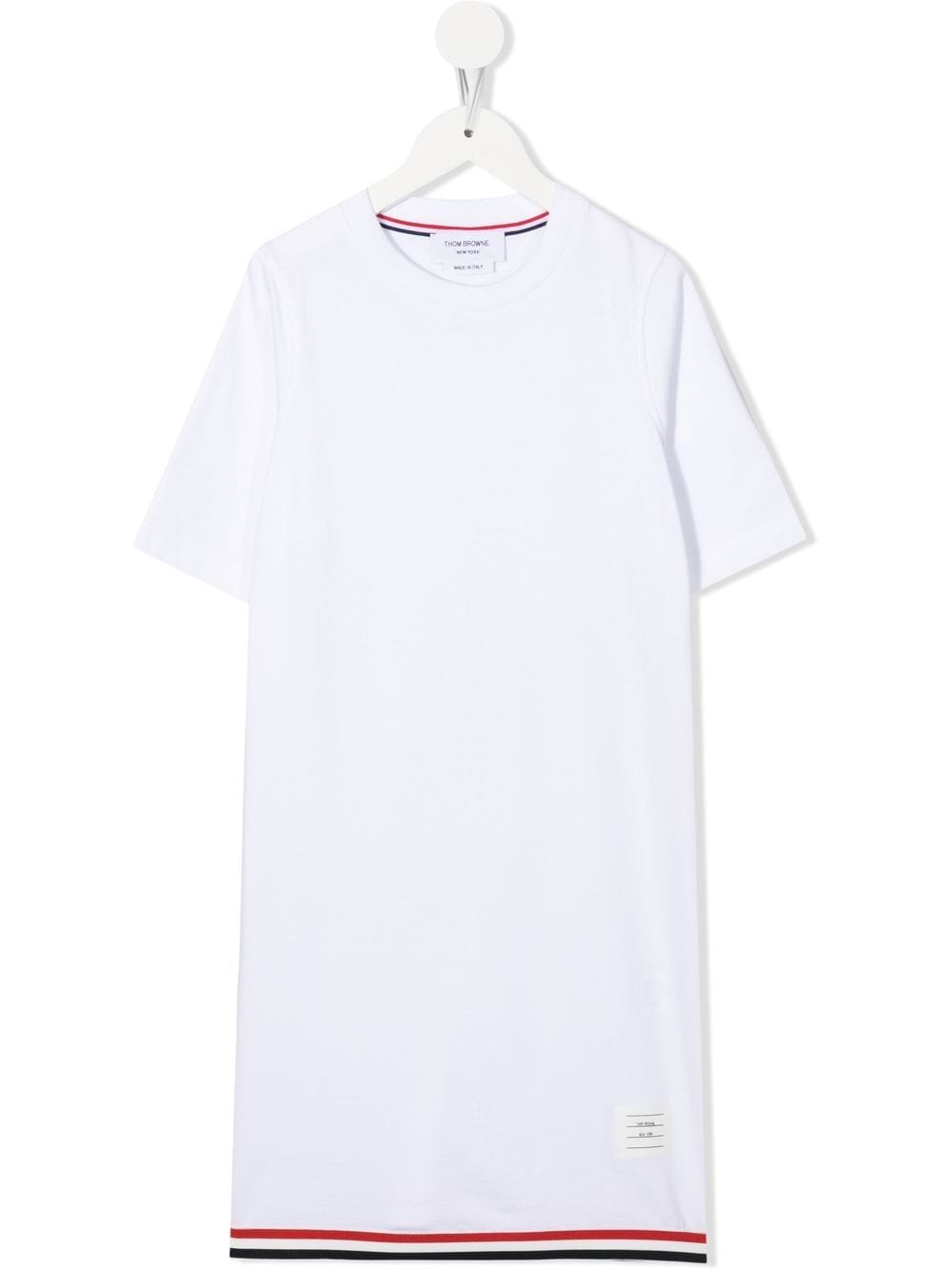 Thom Browne Kids stripe-detail T-shirt dress - White von Thom Browne Kids