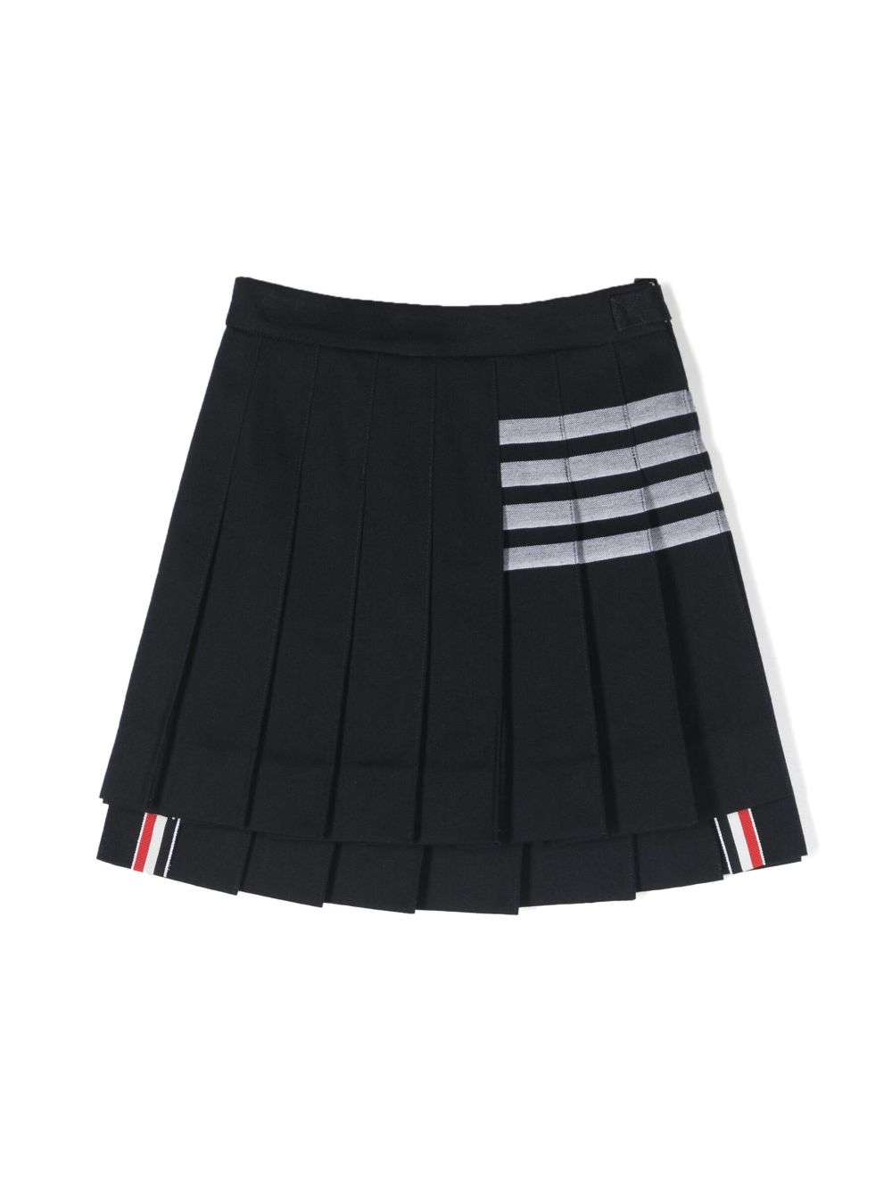 Thom Browne Kids stripe-detail pleated skirt - Blue von Thom Browne Kids