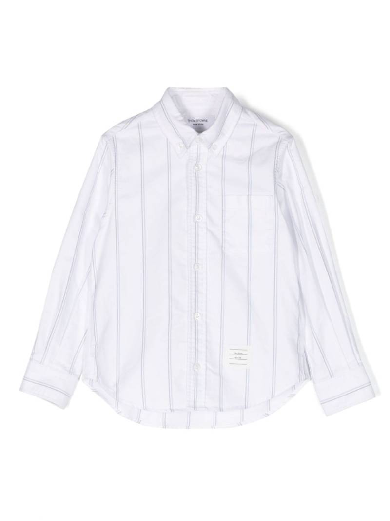 Thom Browne Kids striped cotton shirt - White von Thom Browne Kids