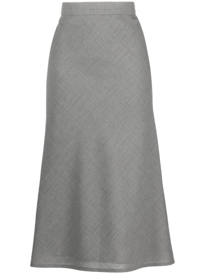 Thom Browne 2-ply Fresco midi skirt - Grey von Thom Browne