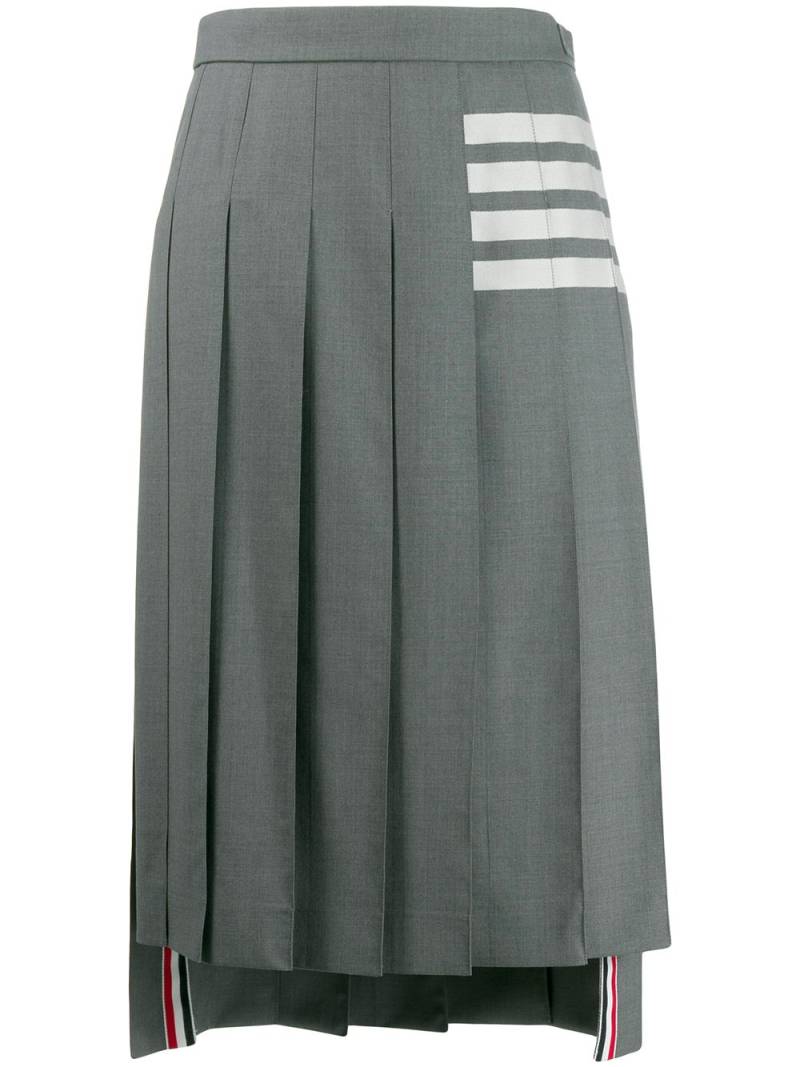 Thom Browne 4-Bar pleated skirt - Grey von Thom Browne