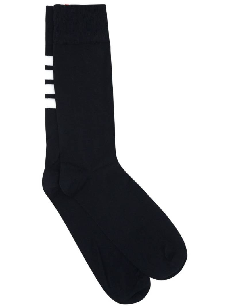 Thom Browne 4-Bar lightweight mid-calf socks - Blue von Thom Browne