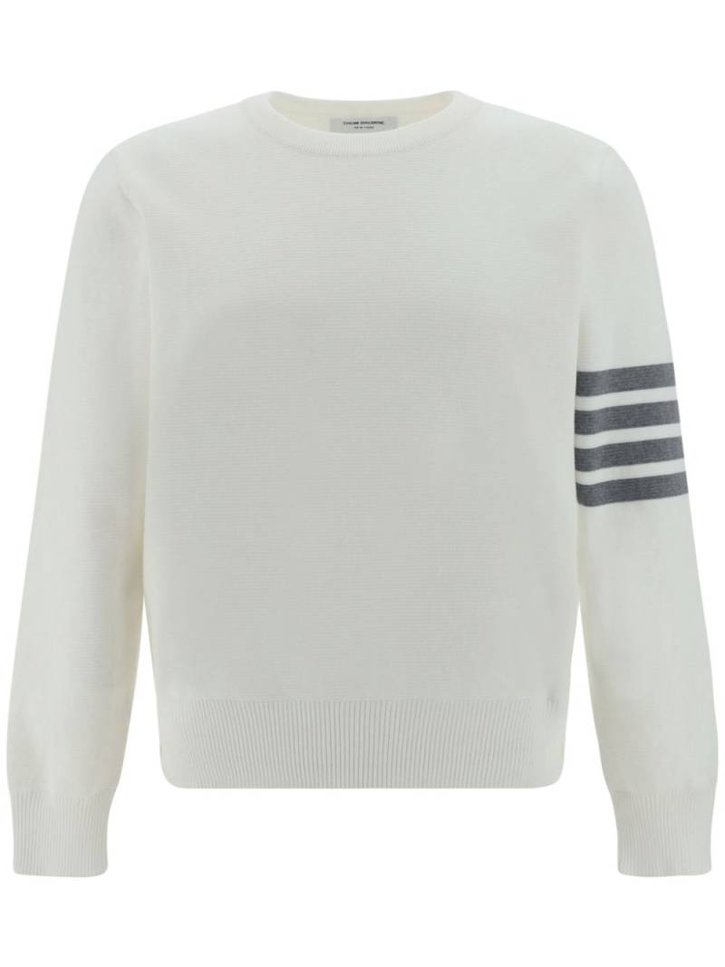 Thom Browne 4-Bar Milano stitch jumper - White von Thom Browne