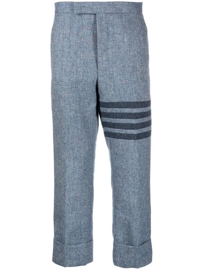 Thom Browne 4-Bar Stripe cropped trousers - Blue von Thom Browne