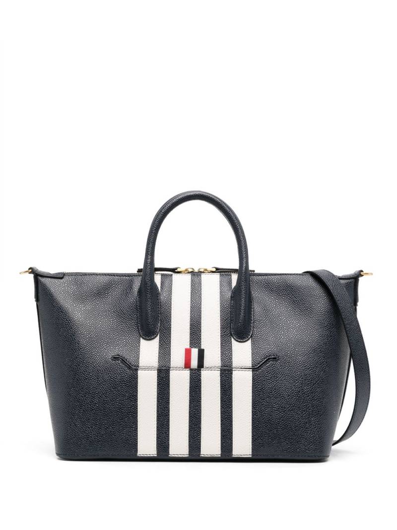 Thom Browne 4-Bar Stripe tote bag - Blue von Thom Browne