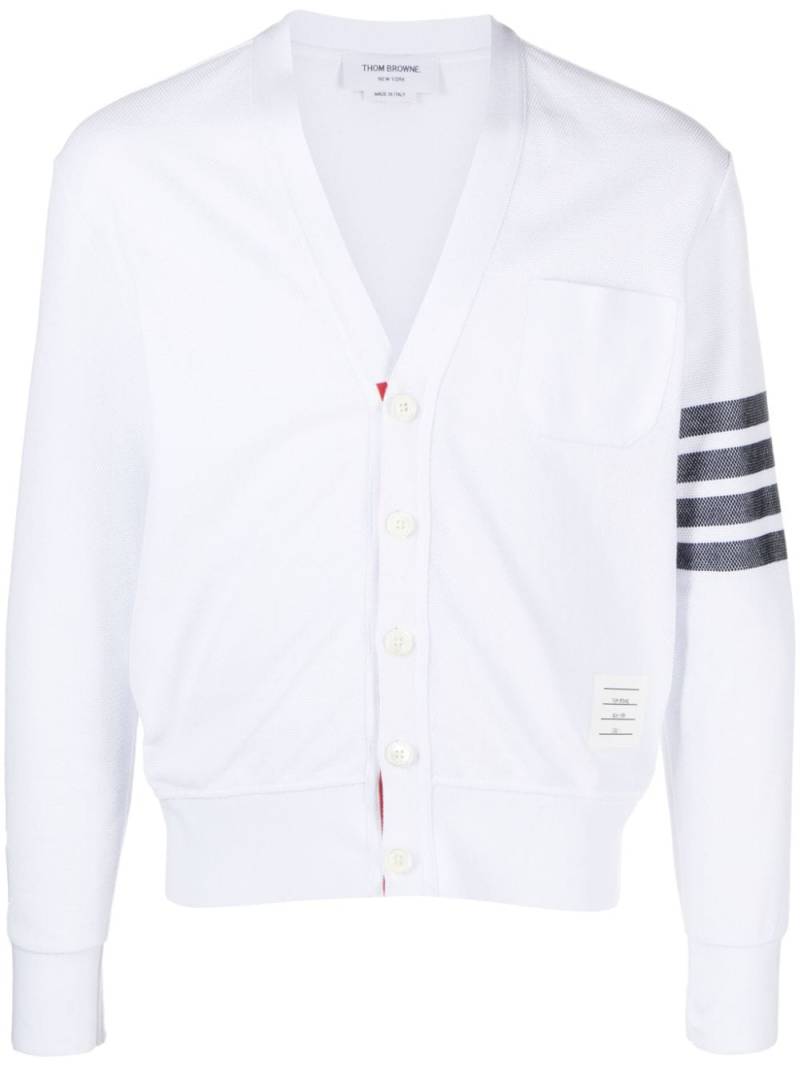 Thom Browne 4-Bar cotton cardigan - White von Thom Browne