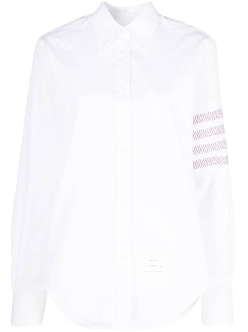 Thom Browne 4-Bar cotton-poplin shirt - White von Thom Browne