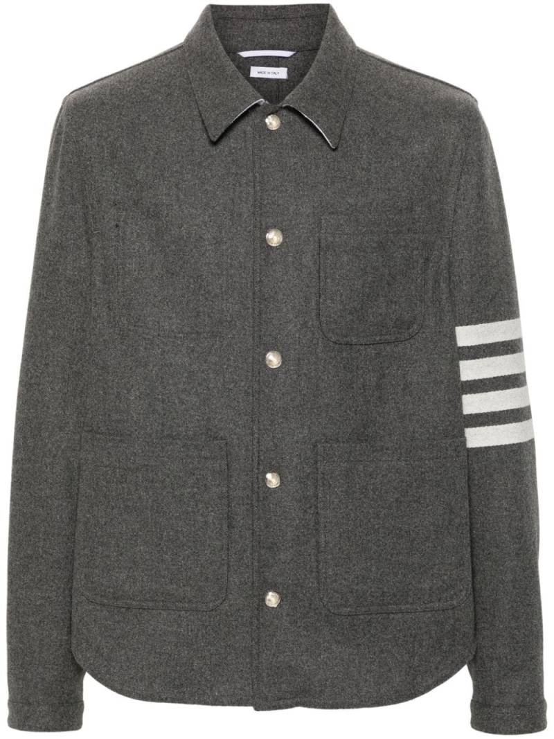 Thom Browne 4-Bar felted utility jacket - Grey von Thom Browne