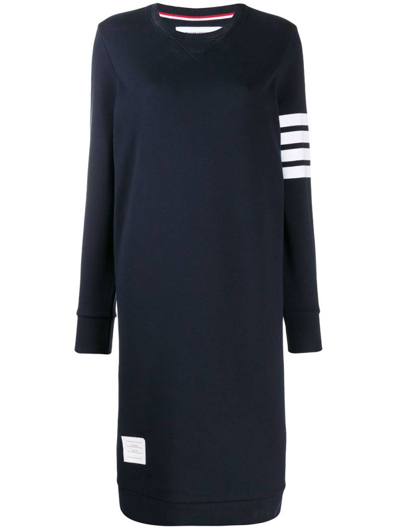 Thom Browne 4-Bar loopback sweatshirt dress - Blue von Thom Browne