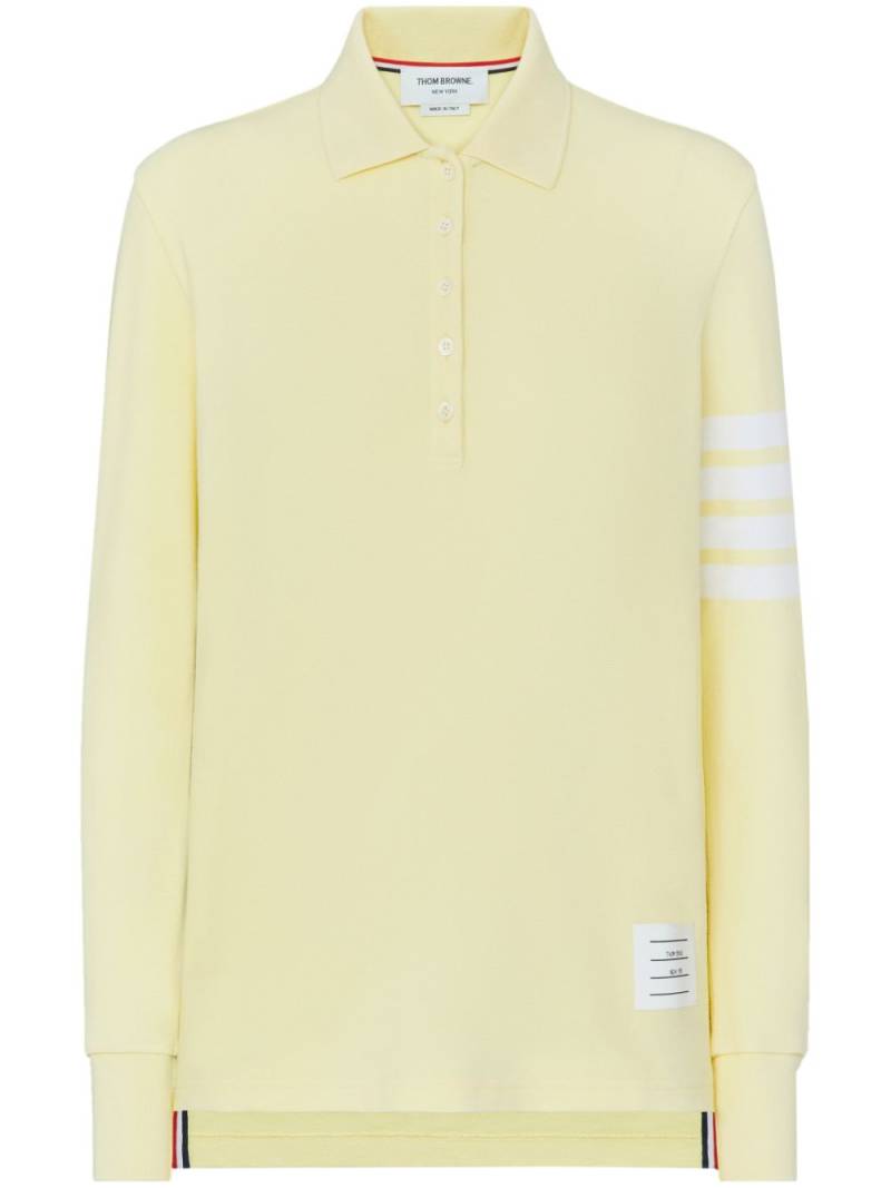 Thom Browne 4-Bar long-sleeved polo top - Yellow von Thom Browne