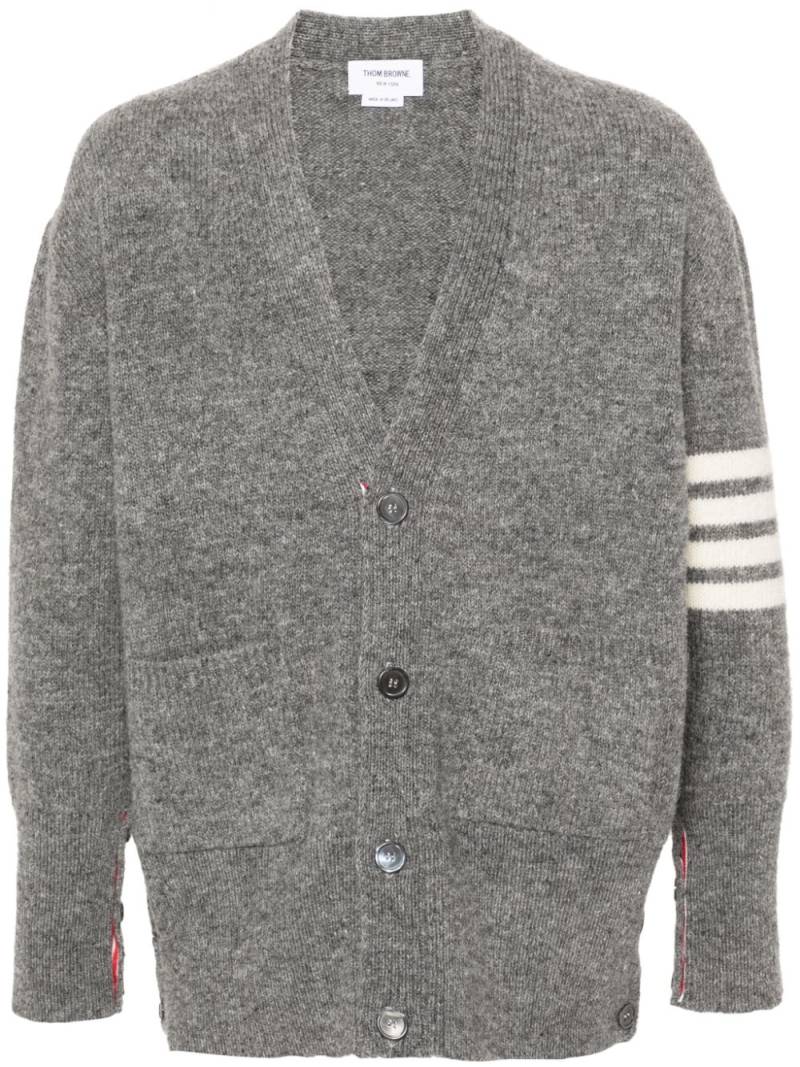 Thom Browne 4-Bar mélange wool cardigan - Grey von Thom Browne